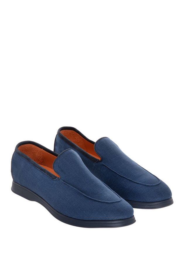 Andrea Ventura man blue linen and suede loafers for men buy with prices and photos 169533 - photo 2