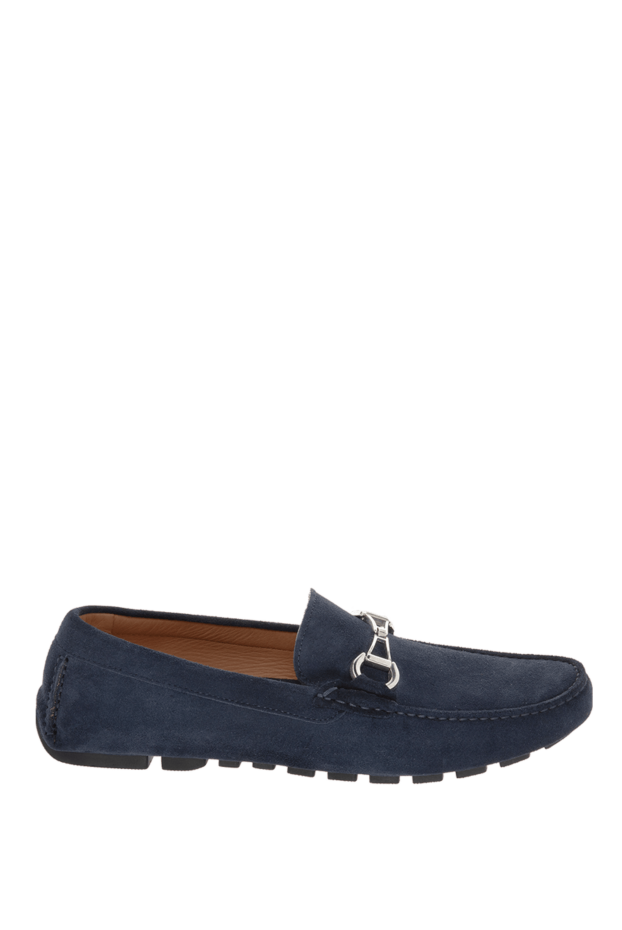 Cesare di Napoli man blue suede men's moccasins buy with prices and photos 169560 - photo 1