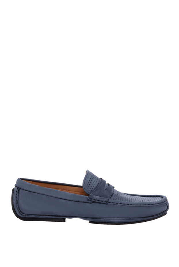 Cesare di Napoli man moccasins for men made of nubuck blue buy with prices and photos 169563 - photo 1