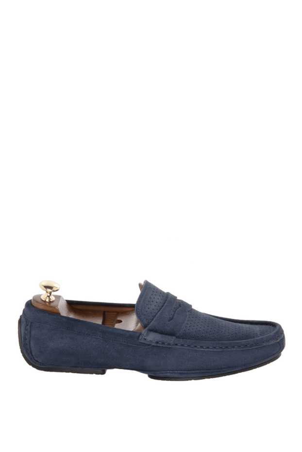 Cesare di Napoli man blue suede men's moccasins buy with prices and photos 169565 - photo 1