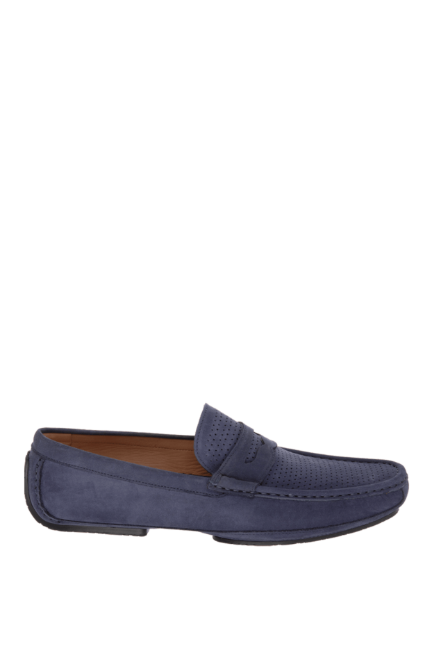 Cesare di Napoli man moccasins for men made of nubuck blue buy with prices and photos 169571 - photo 1