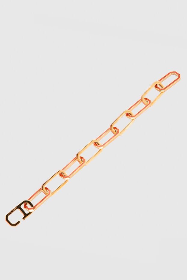 Makova yellow chain bracelet with red crystals women's 169594 - photo 1