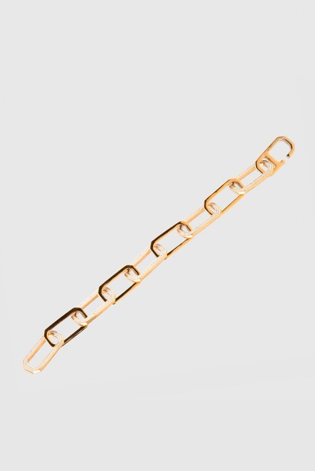 Makova yellow chain bracelet with dark coating and crystals women's 169595 - photo 1