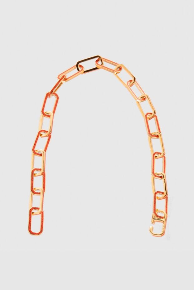 Makova necklace for women yellow with red crystals 169596 - photo 1