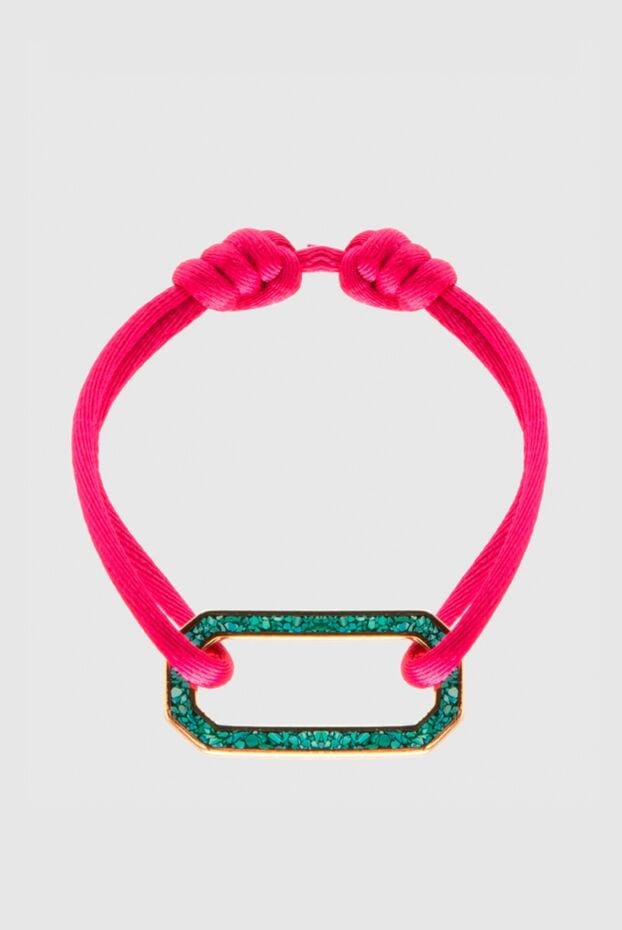 Makova adjustable pink bracelet with metal decor women's 169599 - photo 1