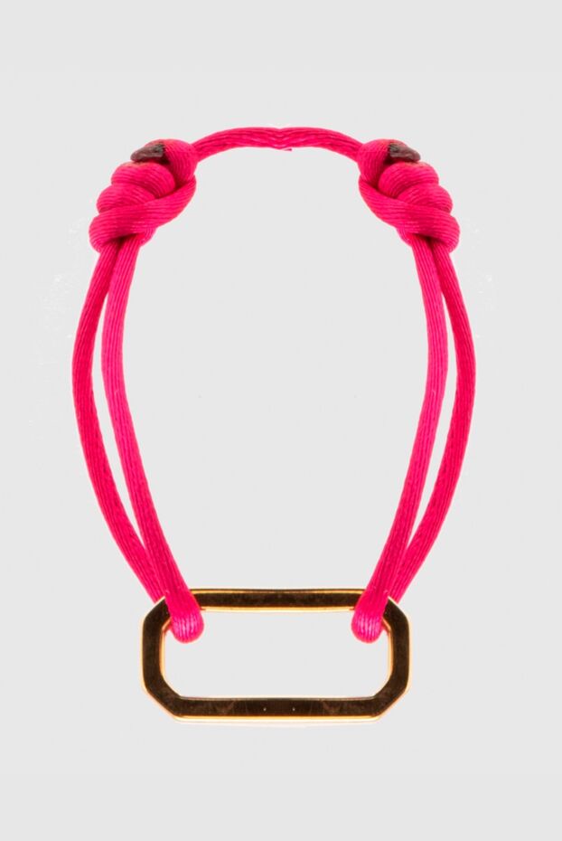 Makova pink textile bracelet with metal decor women's 169600 - photo 3