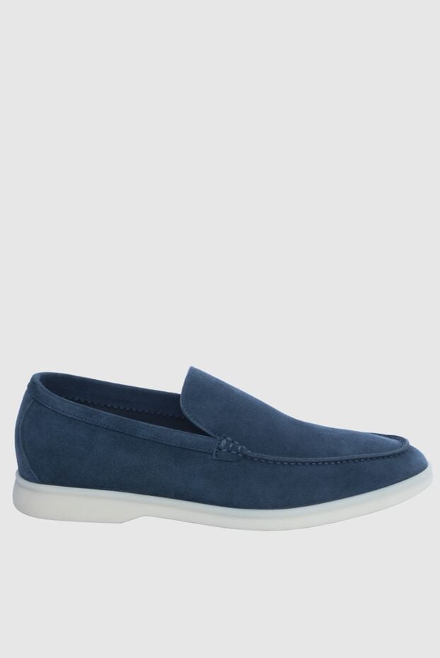 Loro Piana blue men's suede slip-on shoes italy 169649 - photo 1