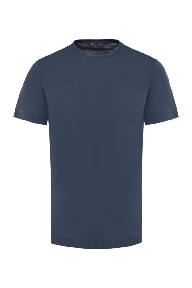 Loro Piana men's dark blue smooth cotton t-shirt (markdown) 195530 - photo 1