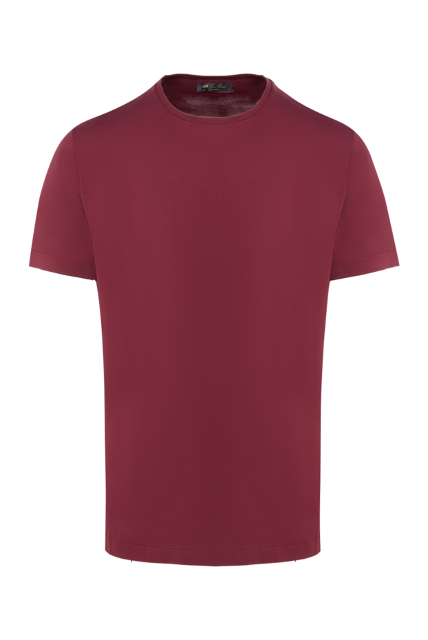 Loro Piana men's burgundy silk and cotton t-shirt 169694 - photo 1