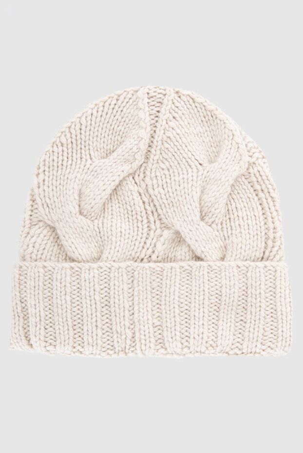 Loro Piana women's cream cashmere hat with textured knitting 169745 - photo 3