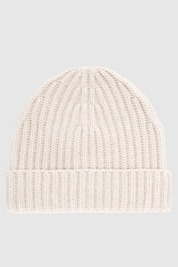 Loro Piana beige cashmere beanie hat for women with ribbing 169746 - photo 1