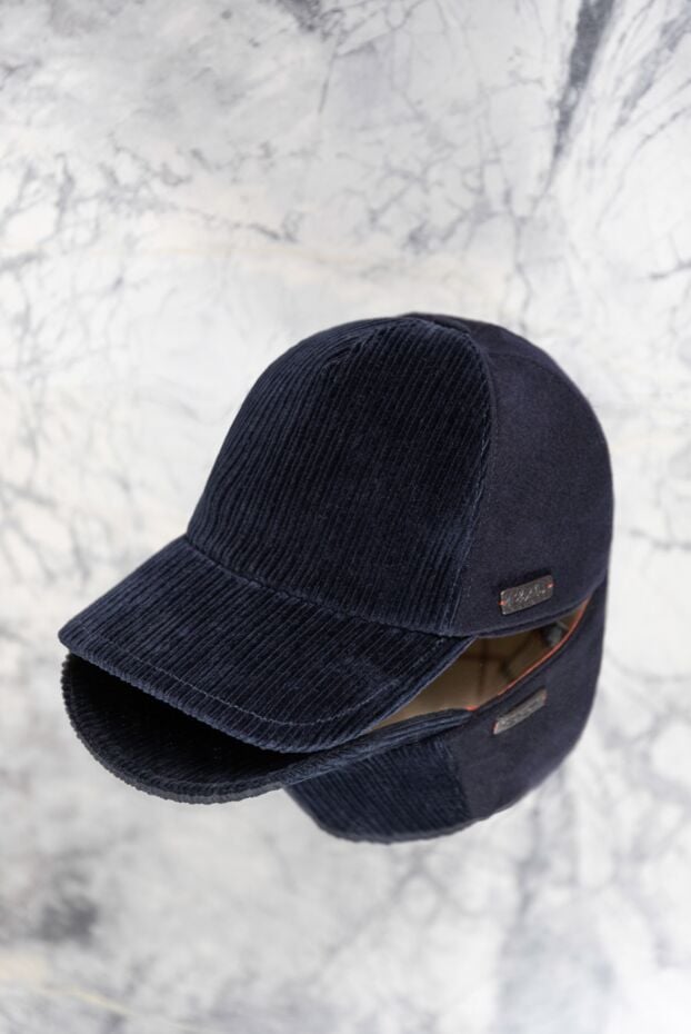 Loro Piana кепка з бавовни та еластану синя чоловіча 169750 - фото 2