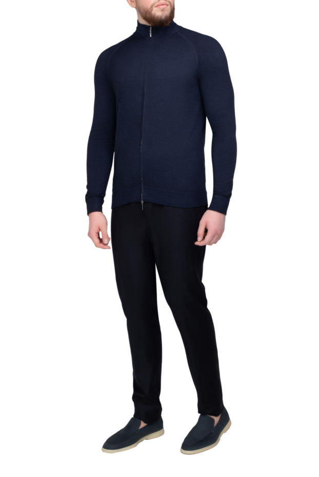 Loro Piana blue fleece and cashmere pants for men 169773 - photo 2