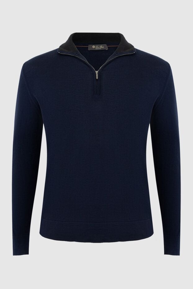 Loro Piana cashmere, fleece and silk blue men's tee 169778 - photo 1