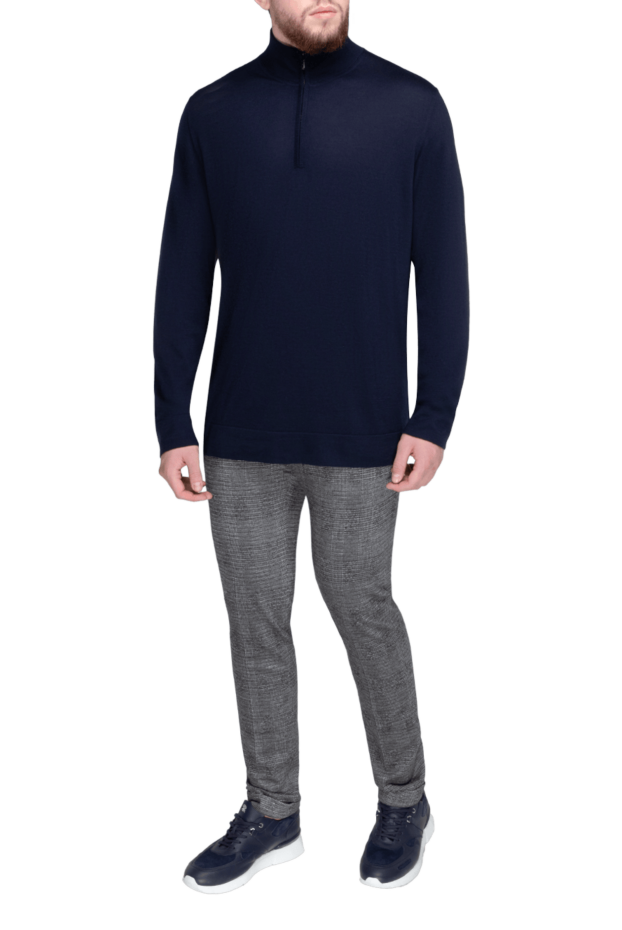 Loro Piana cashmere, fleece and silk blue men's tee 169778 - photo 2