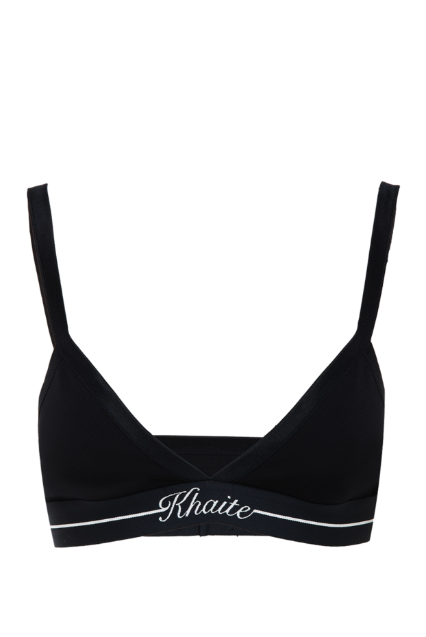 Khaite minimalist black bustier top with branded trim 169808 - photo 1