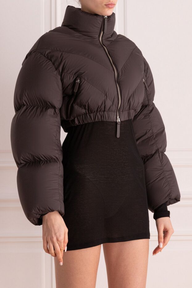 Khaite brown cropped down jacket with metal fittings 169810 - photo 3