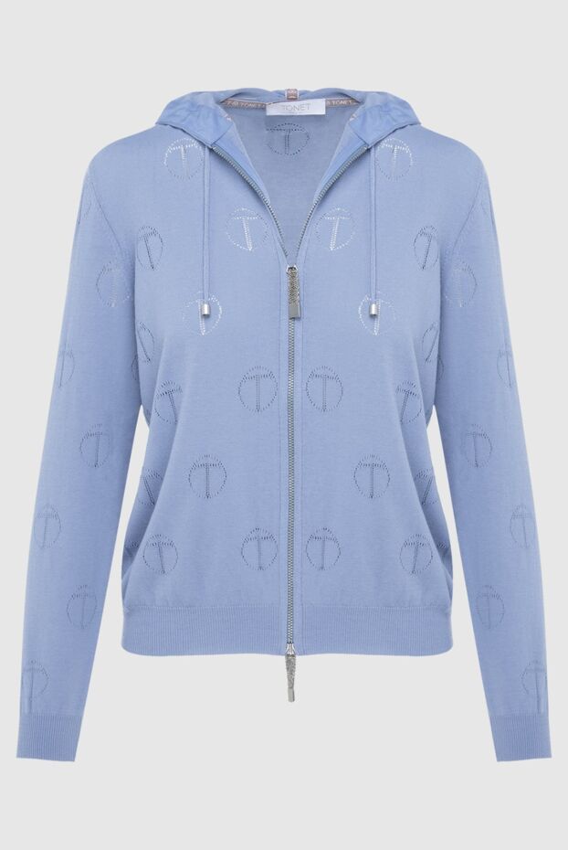 Tonet woman cotton hoodie blue for women buy with prices and photos 169856 - photo 1