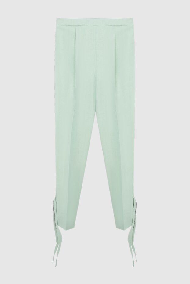 Fabiana Filippi женские брюки из вискозы и льна зеленые женские купить с ценами и фото 169872 - фото 1