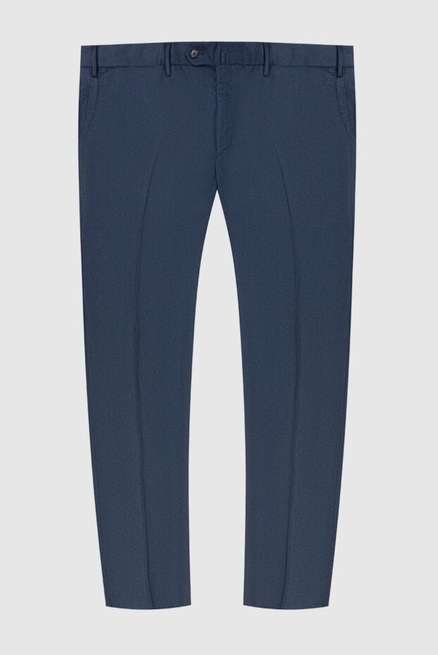 PT01 (Pantaloni Torino) men's blue fleece trousers, straight cut, tapered at the bottom 169896 - photo 1