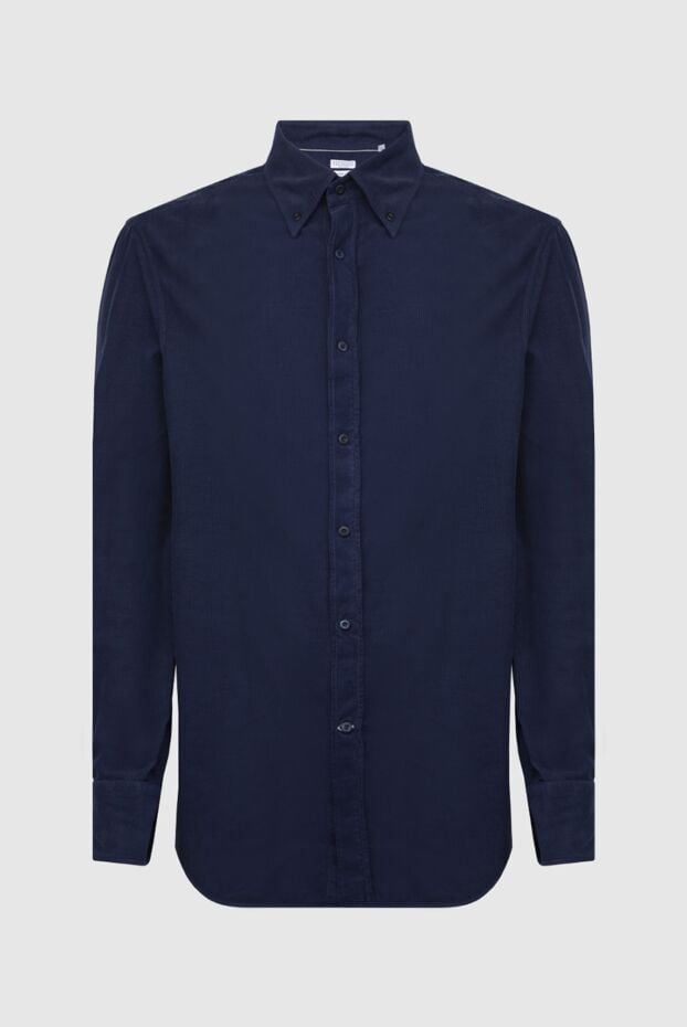 Blue cotton shirt for men - photo 1