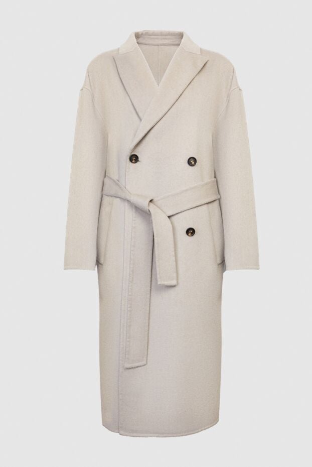 White cashmere coat for women - photo 1