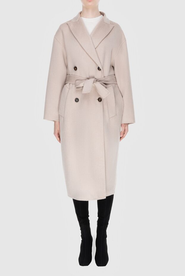 White cashmere coat for women - photo 2