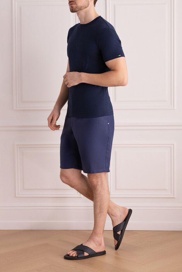 Stefano Ricci shorts made of natural linen with a classic fastening 170022 - photo 2