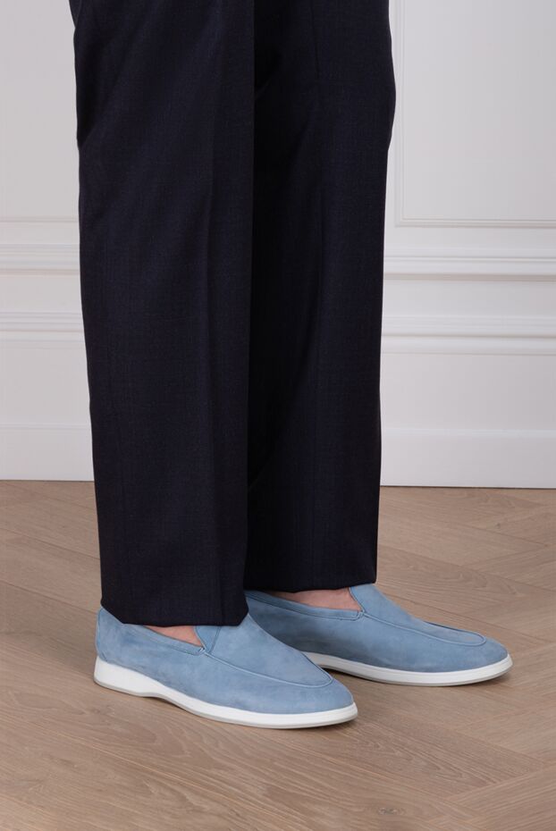 Andrea Ventura man blue suede loafers for men buy with prices and photos 170056 - photo 2