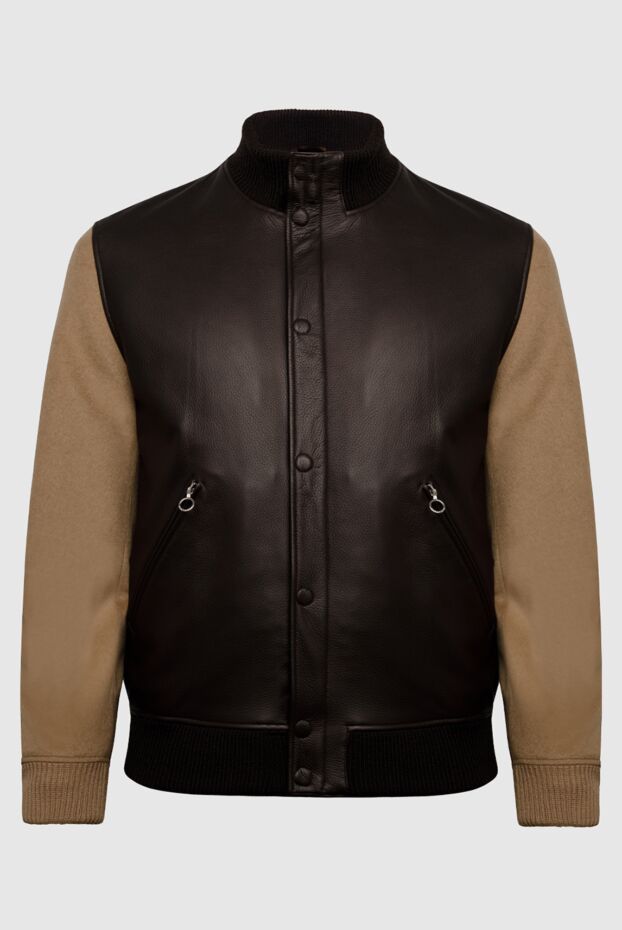 Seraphin man brown calfskin and cashmere jacket for men buy with prices and photos 170069 - photo 1