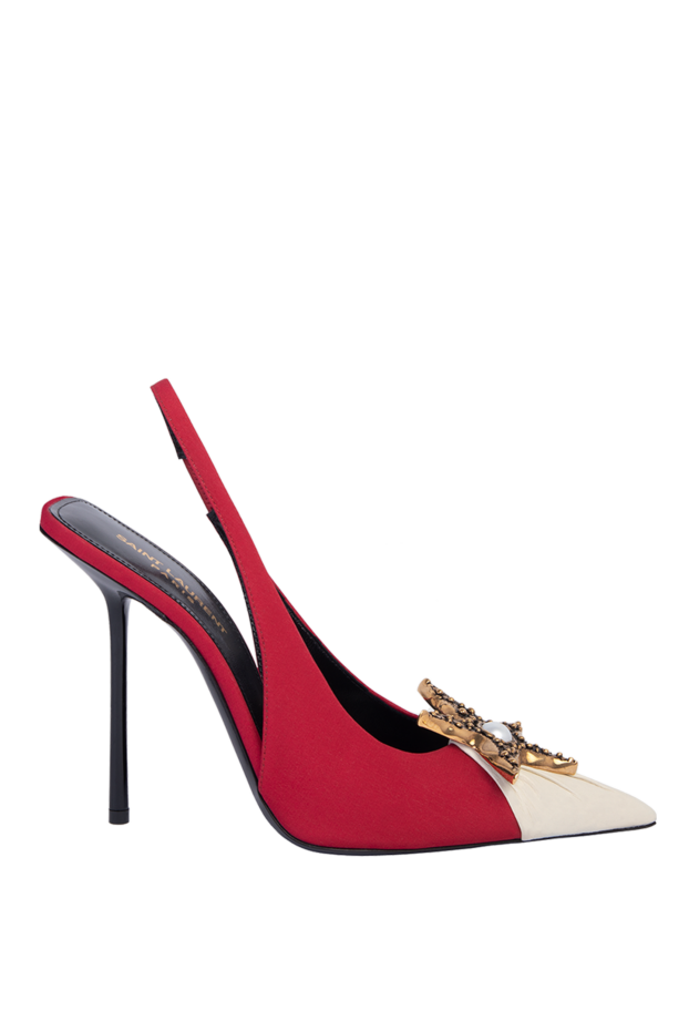 Saint Laurent женские туфли из кожи бордовые женские купить с ценами и фото 170073 - фото 1
