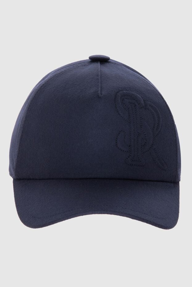 Stefano Ricci a navy blue wool and cashmere baseball cap with a 3d brand monogram. 170084 - photo 1