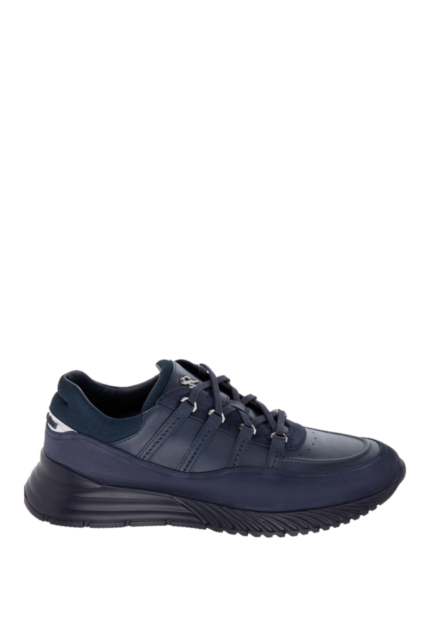 Stefano Ricci blue suede and leather sneakers for men 170092 - photo 1