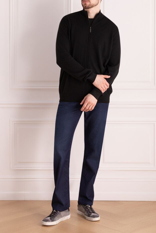 Stefano Ricci black cashmere and silk cardigan for men 170108 - photo 2