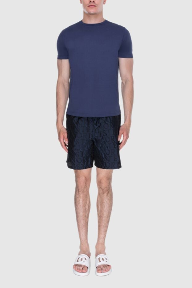 Stefano Ricci men's dark blue polyester beach shorts 170126 - photo 2