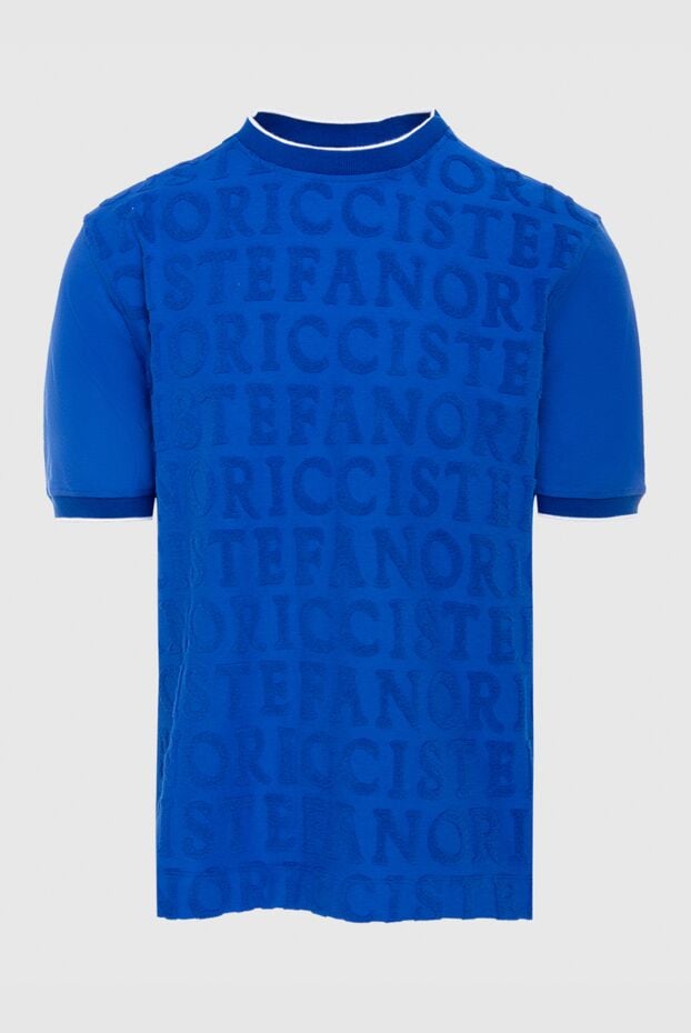 Stefano Ricci short sleeve jumper made of polyamide and elastane blue for men 170138 - photo 1