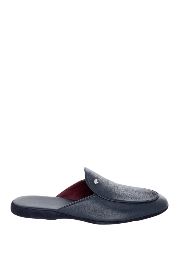 Stefano Ricci blue leather slippers for men 170142 - photo 1