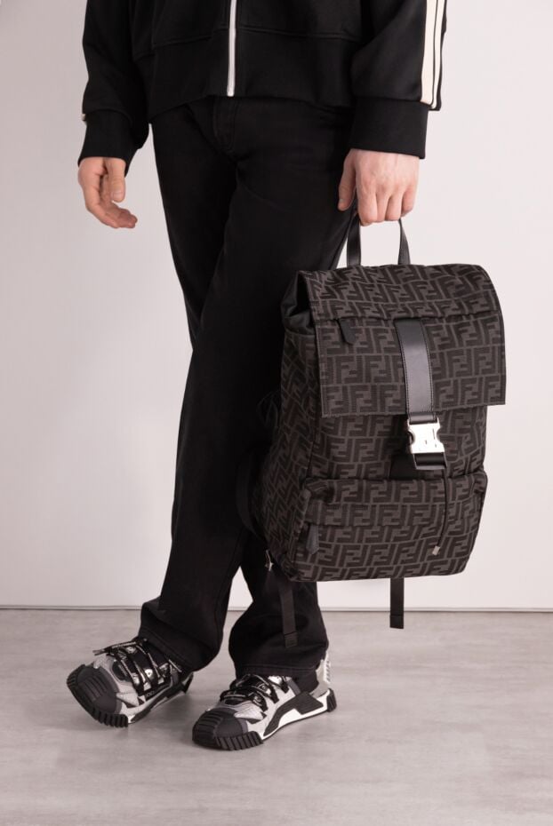 Fendi polyester and cotton backpack black for men 170185 - photo 2