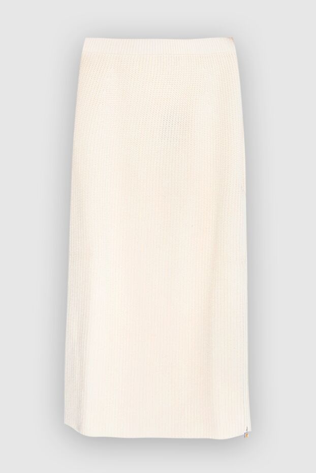 Loro Piana женские юбка из кашемира женская бежевая купить с ценами и фото 170224 - фото 1