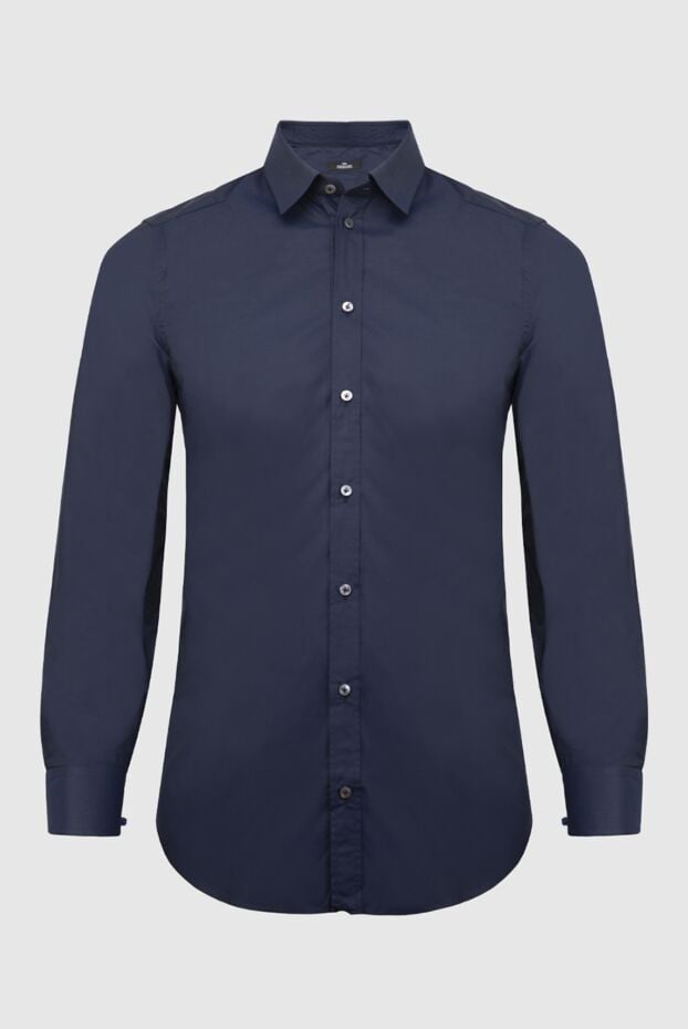Alessandro Gherardi men's classic dark blue shirt in a solid color design (markdown) 196533 - photo 1