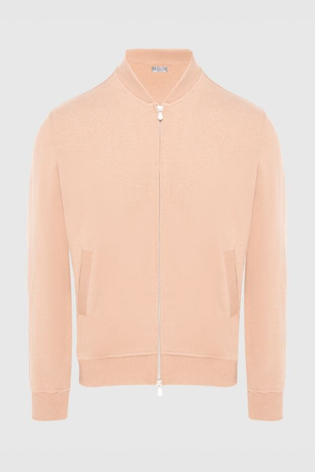 Beige cotton sweatshirt for men - photo 1