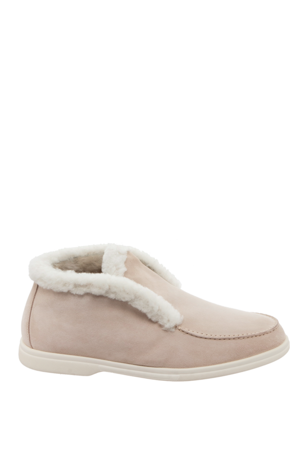 Cesare di Napoli woman beige suede and fur loafers for women buy with prices and photos 170375 - photo 1