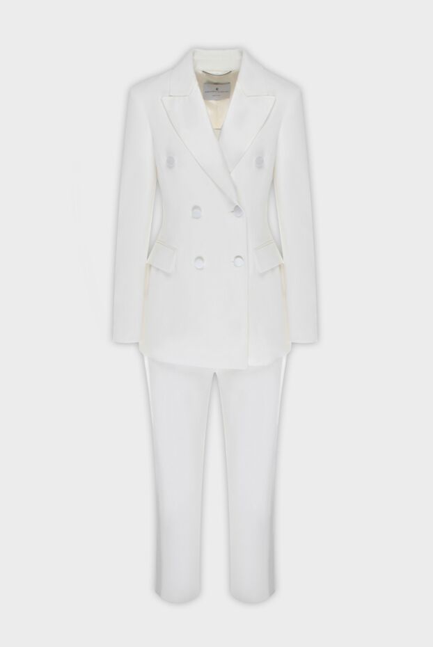Ermanno Scervino женские костюм брючный из ацетата и вискозы белый женский купить с ценами и фото 170408 - фото 1