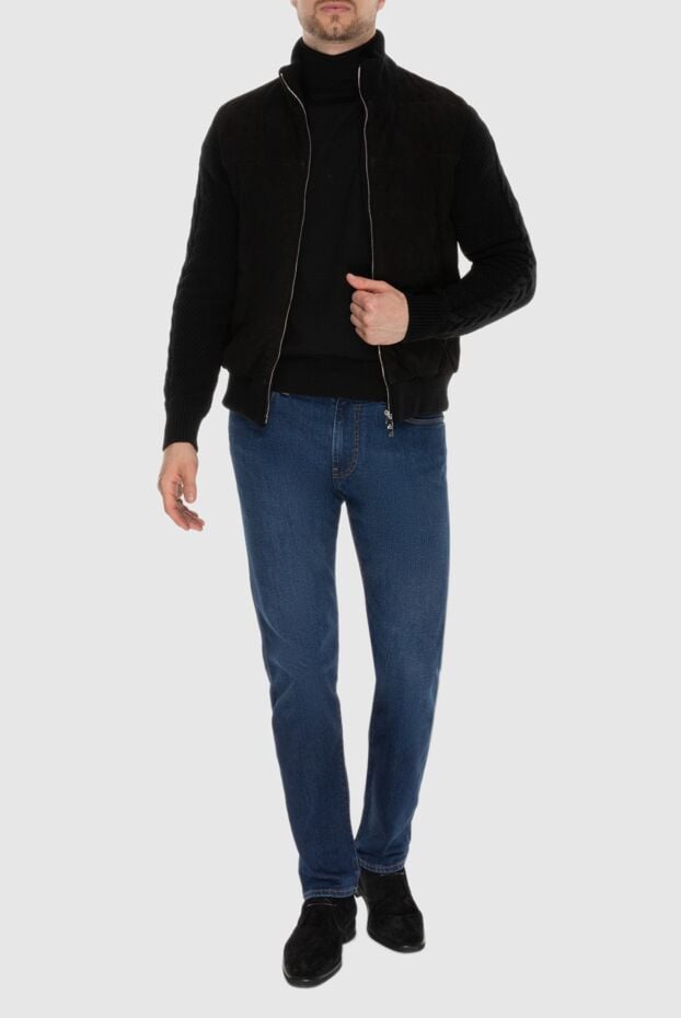 Tombolini black wool and suede jacket for men 170418 - photo 2