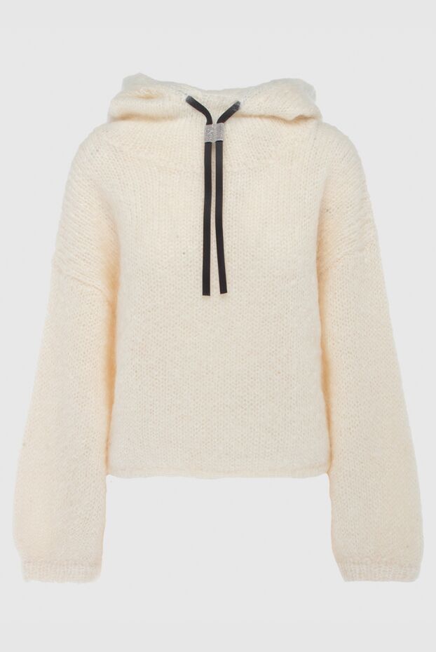 Fabiana Filippi woman women's beige wool and polyamide hoodie buy with prices and photos 170474 - photo 1