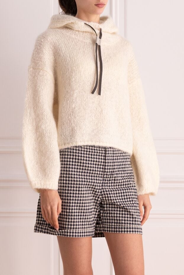 Fabiana Filippi hoodie made of wool and polyamide beige for women 170474 - photo 3