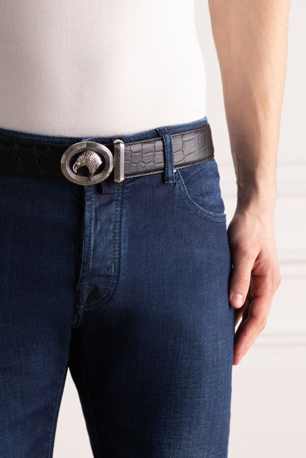 Stefano Ricci eagle crocodile leather belt with signature oval buckle 170506 - photo 2