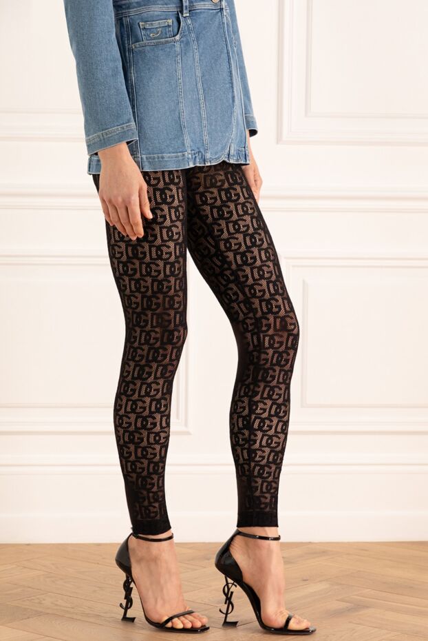 Dolce & Gabbana knitted leggings with a monogram and contrast piping 170507 - photo 3