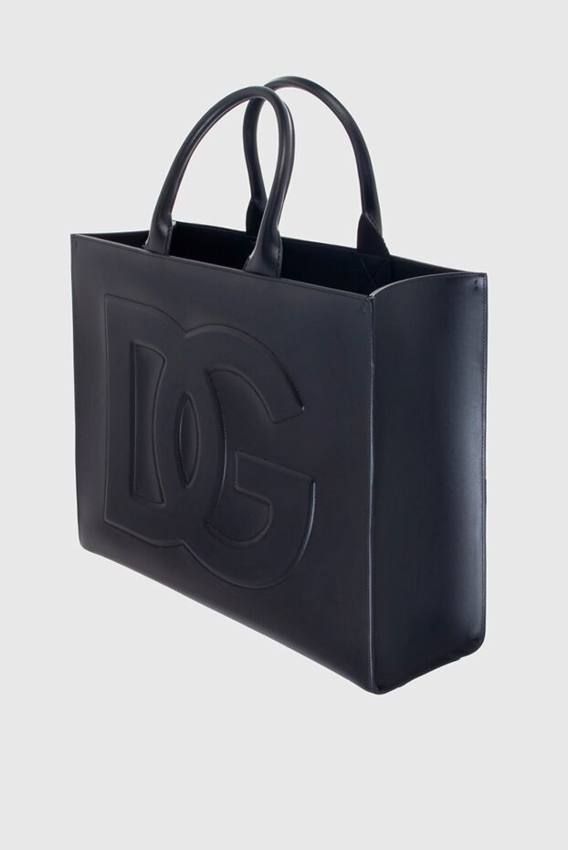 Dolce & Gabbana women's leather black large tote bag with logo 170514 - photo 3