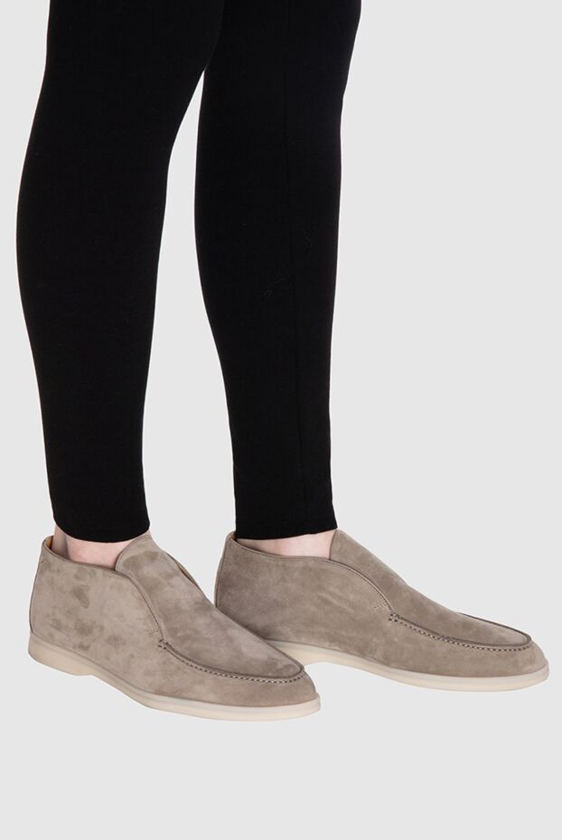 Loro Piana casual men's loafers made of suede with high waist and light sole 170538 - photo 3